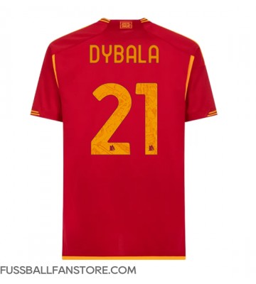 AS Roma Paulo Dybala #21 Replik Heimtrikot 2023-24 Kurzarm
